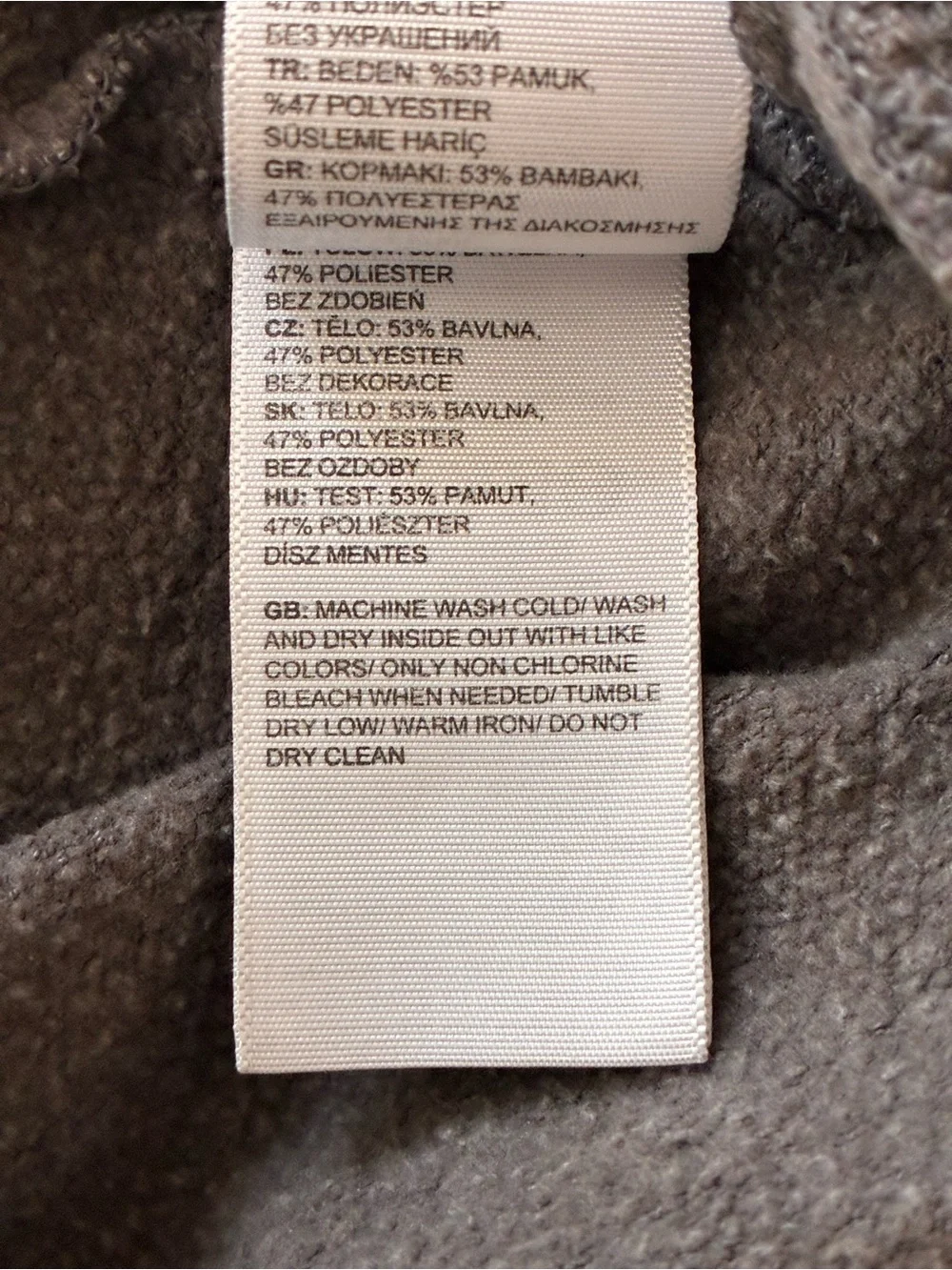 The North Face | Gray cotton blend kangaroo pocket hoodie sweatshirt men’s small